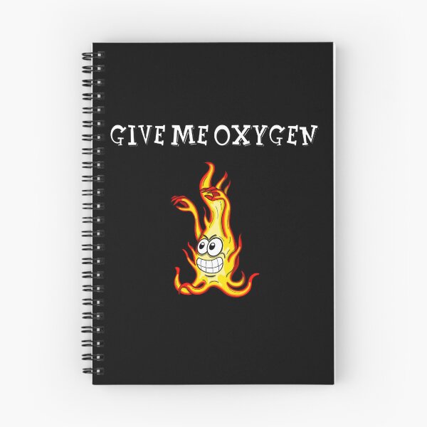 Item preview, Give me oxygen. Cartoon design of a fire character designed and sold by manu-moon.