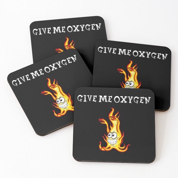 Item preview, Give me oxygen. Cartoon design of a fire character designed and sold by manu-moon.