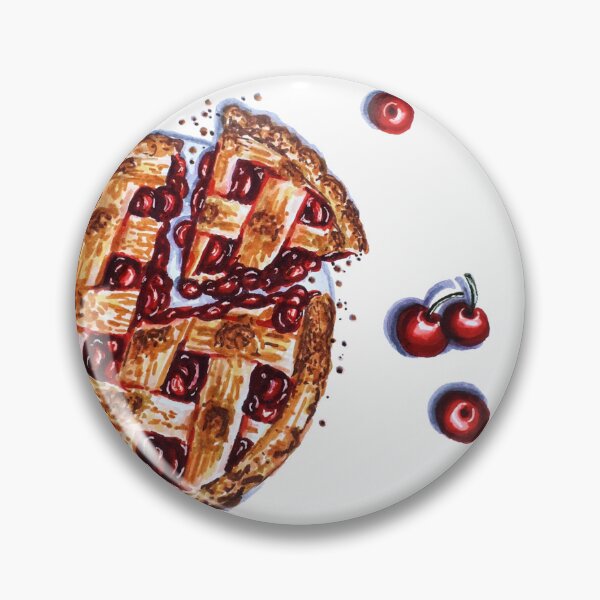Item preview, Hand drawn cherry pie with cherries designed and sold by Smetankinaart.
