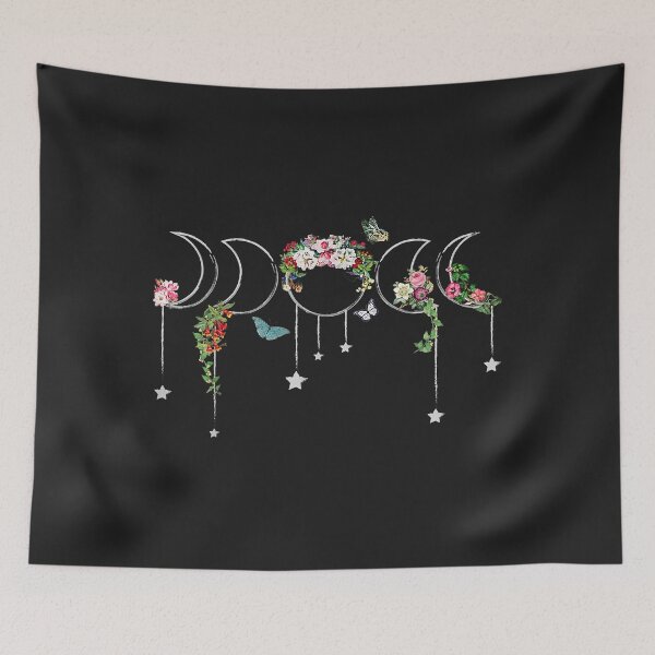 Item preview, Witchcore Aesthetic Floral Moonphase and Butterflies designed and sold by JeffreyMCombs.