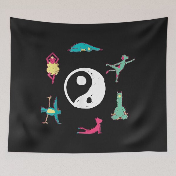 Item preview, Yin Yang Yoga Spirit Animal Yoga Workout Copy designed and sold by JeffreyMCombs.