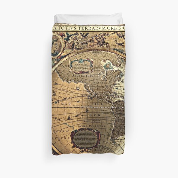 Old Map Duvet Cover