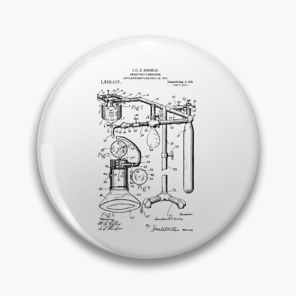 Item preview, Anesthetic Machine Patent 1919, Medical Student Gift designed and sold by anodyle.