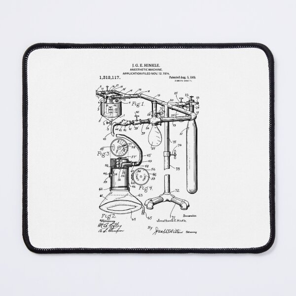 Item preview, Anesthetic Machine Patent 1919, Medical Student Gift designed and sold by anodyle.