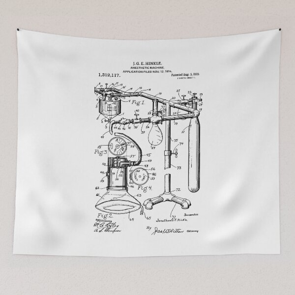 Item preview, Anesthetic Machine Patent 1919, Medical Student Gift designed and sold by anodyle.