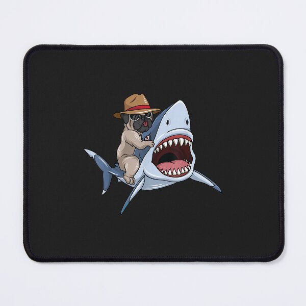 Item preview, Pug Shark Pug Riding Shark Pug Lovers designed and sold by virnmjan.