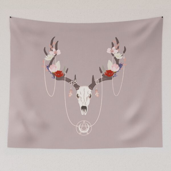 Item preview, Deer Skull - Boho Skull - Witchy Decor  designed and sold by witchlingart.