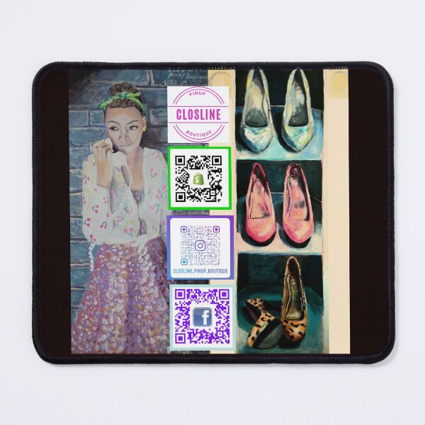 Artikelvorschau, Pinup-Acryl gemalte Boutique-Grafik entworfen und verkauft von ClosLineDesigns.