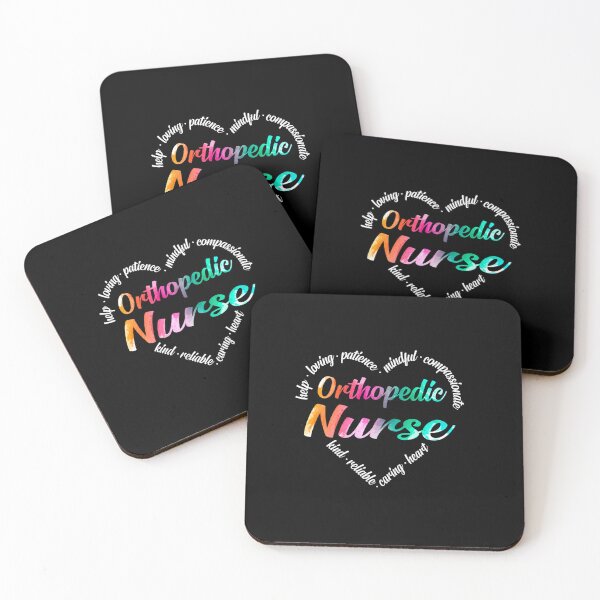 Item preview, ORTHOPEDIC NURSE HEART WORD CLOUD WATERCOLOR RAINBOW designed and sold by sobriowslen.