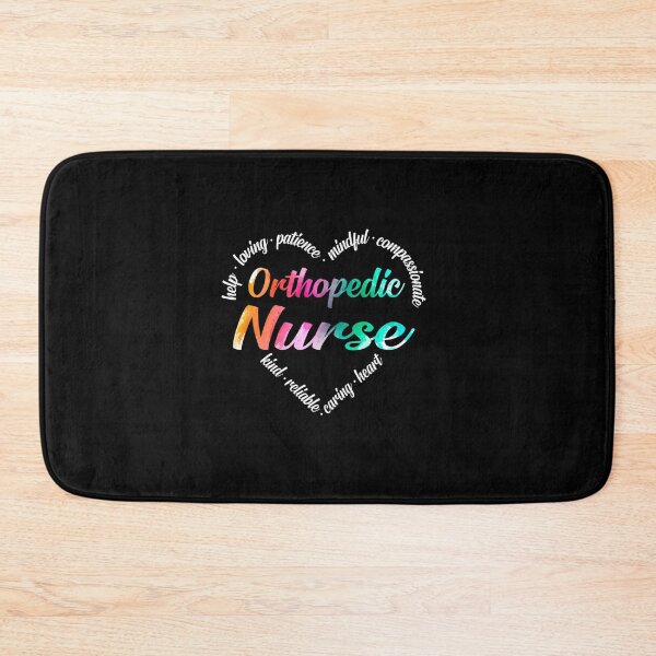 Item preview, ORTHOPEDIC NURSE HEART WORD CLOUD WATERCOLOR RAINBOW designed and sold by sobriowslen.