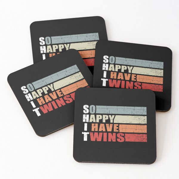 Item preview, Funny Pregnancy reveal quote So Happy I Have Twins designed and sold by Deborah-Jones.