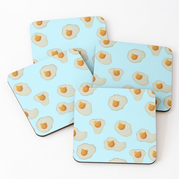 Item preview, Cat Fried Eggs Repeating Pattern designed and sold by PuffinBerry.