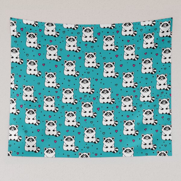 Item preview, Teal Raccoon Background designed and sold by Jandsgraphics.