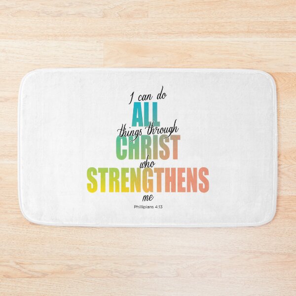 Item preview, I can do all things, Phillipians 4:13, on white designed and sold by AbideApparel.