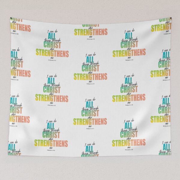 Item preview, I can do all things, Phillipians 4:13, on white designed and sold by AbideApparel.
