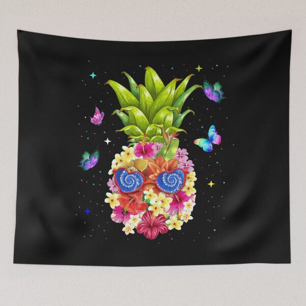 Item preview, Pineapple Flowers Aloha Hawaii Vintage Hawaiian Floral Women designed and sold by JohnTaylor2020.