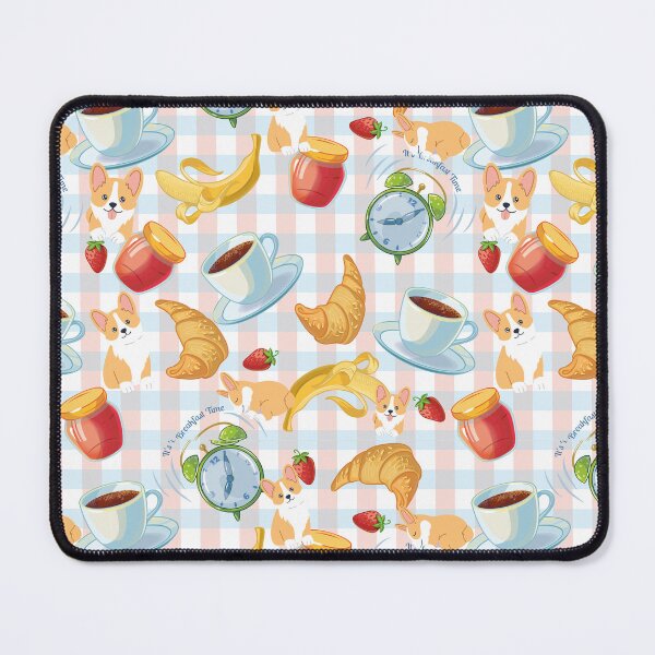Item preview, Corgi Breakfast - Blue designed and sold by pretty-os.