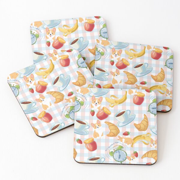 Item preview, Corgi Breakfast - Blue designed and sold by pretty-os.