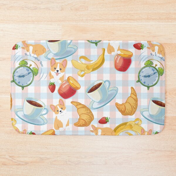 Item preview, Corgi Breakfast - Blue designed and sold by pretty-os.