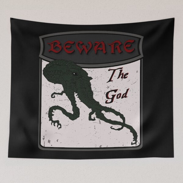 Item preview, Beware the god - Cthulhu designed and sold by DigitalCleo.