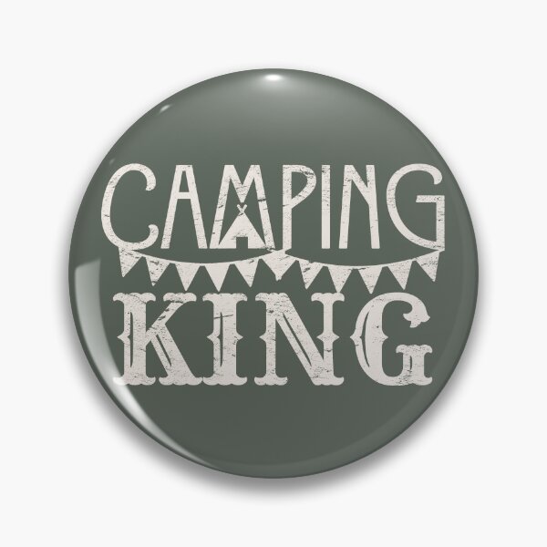 Item preview, Distressed Style Camping King Fun Camping Design designed and sold by TrulyEpoque.
