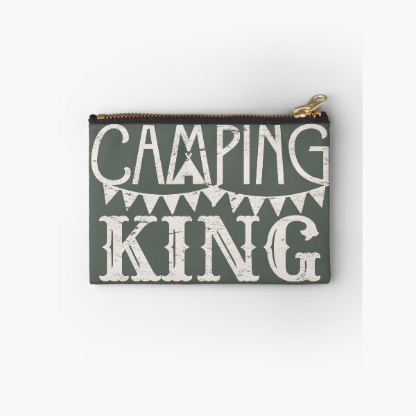 Item preview, Distressed Style Camping King Fun Camping Design designed and sold by TrulyEpoque.