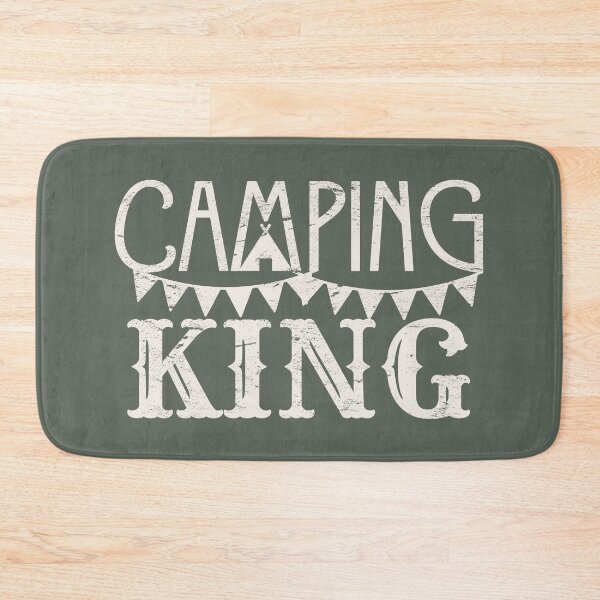 Item preview, Distressed Style Camping King Fun Camping Design designed and sold by TrulyEpoque.