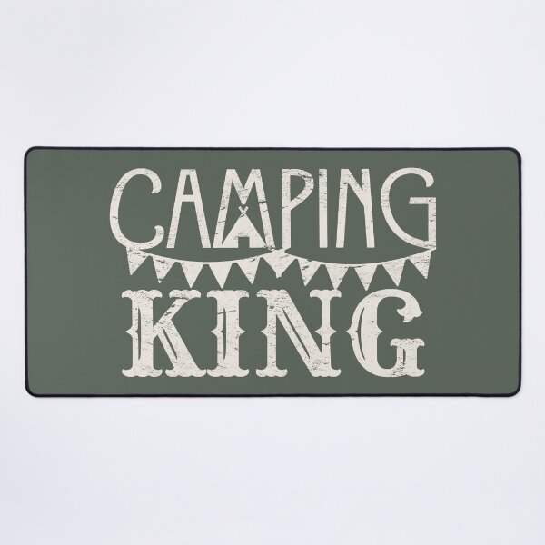 Item preview, Distressed Style Camping King Fun Camping Design designed and sold by TrulyEpoque.