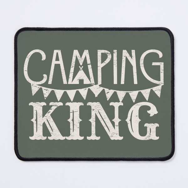Item preview, Distressed Style Camping King Fun Camping Design designed and sold by TrulyEpoque.