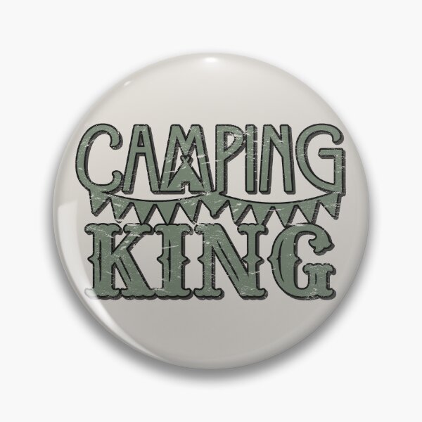 Item preview, Camping King Fun Camping Dark Distressed Shadow Style designed and sold by TrulyEpoque.