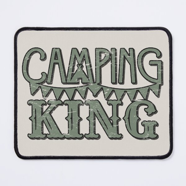 Item preview, Camping King Fun Camping Dark Distressed Shadow Style designed and sold by TrulyEpoque.