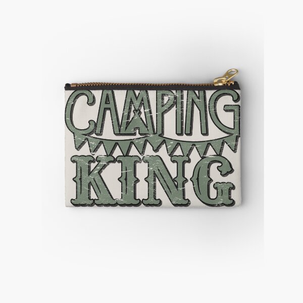 Item preview, Camping King Fun Camping Dark Distressed Shadow Style designed and sold by TrulyEpoque.