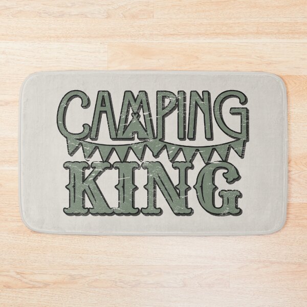 Item preview, Camping King Fun Camping Dark Distressed Shadow Style designed and sold by TrulyEpoque.