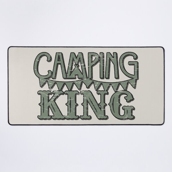 Item preview, Camping King Fun Camping Dark Distressed Shadow Style designed and sold by TrulyEpoque.