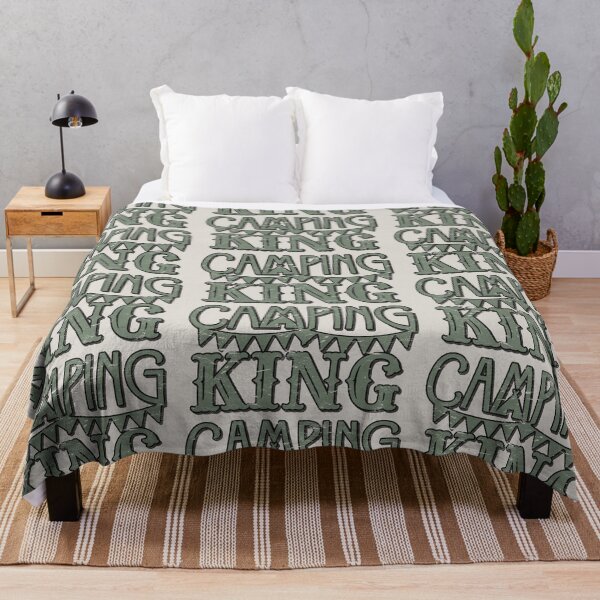 Item preview, Camping King Fun Camping Dark Distressed Shadow Style designed and sold by TrulyEpoque.