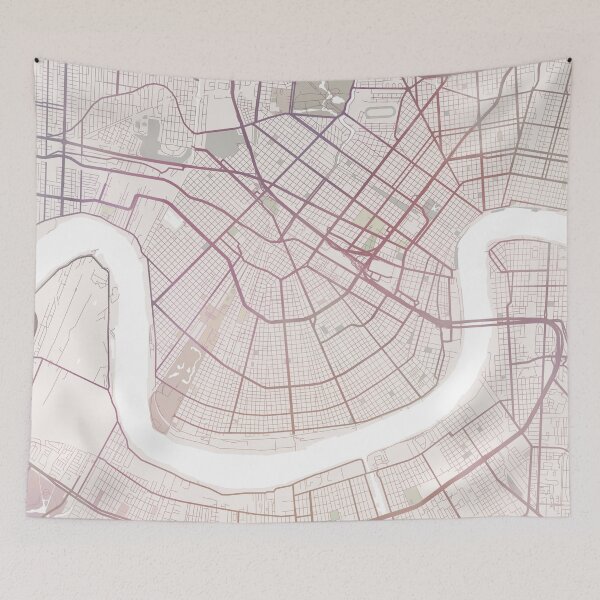 Item preview, New Orleans Map, New Orleans City, Louisiana USA City designed and sold by TheRedFinch.