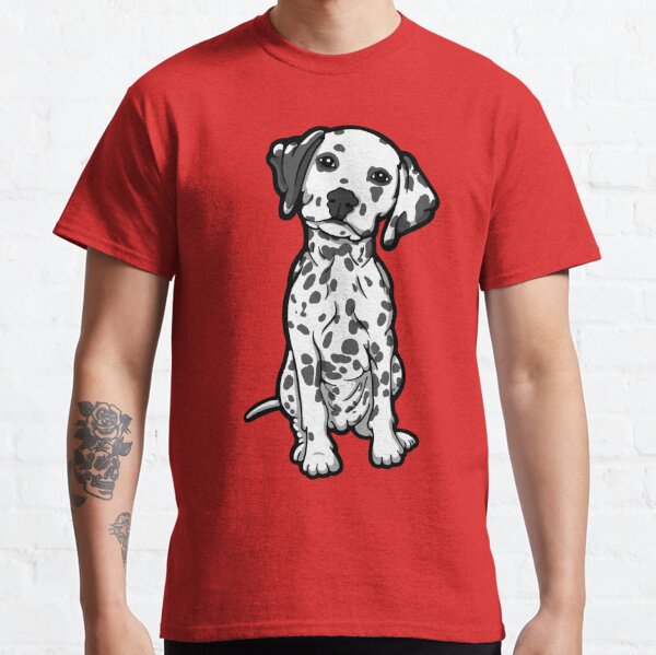 Ykklima Men's T-Shirt Novelty Casual Graphic Short Sleeve Tees Tops -  Dalmatian Dog Print