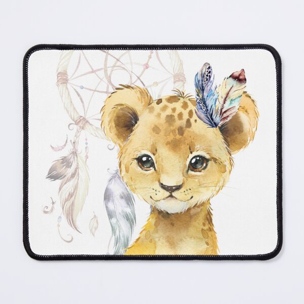 Item preview, Lion Cub with Boho Feathers and Dream Catcher designed and sold by Paulele.