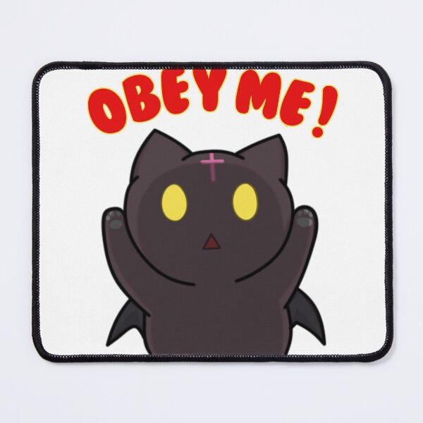 Item preview, Obey Me Cat Emote | Kawaii Black Cat | Funny Cat Text designed and sold by BBMarioni.