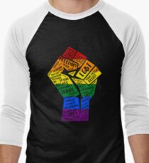 National March Of Pride Fist Men's Baseball ¾ T-Shirt