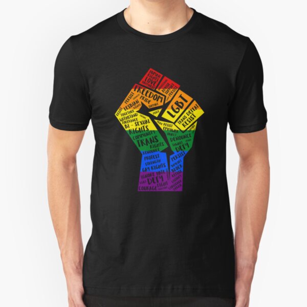 National March Of Pride Fist Slim Fit T-Shirt