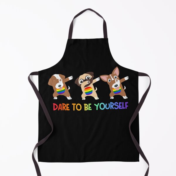 Item preview, Dare To Be Yourself Awesome Dabbing Dogs Rainbow LGBT Pride  designed and sold by EuphemiaShop.
