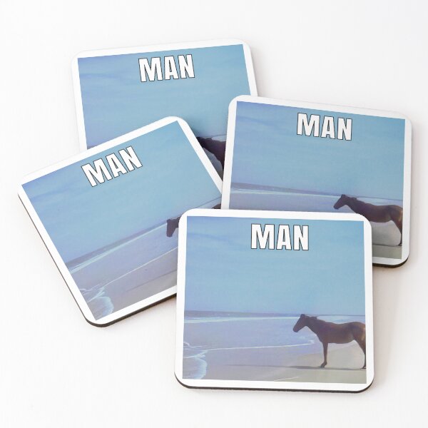 Item preview, Man ♞ HD / Horse on Beach Meme designed and sold by Rzera-.