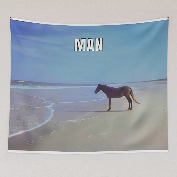 Item preview, Hombre ♞ HD / Caballo en la playa Meme designed and sold by Rzera-.