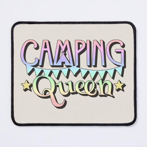 Item preview, Pastel Rainbow Camping Queen Fun Camping Design designed and sold by TrulyEpoque.