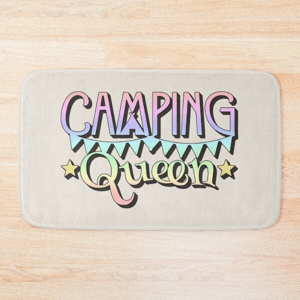 Item preview, Pastel Rainbow Camping Queen Fun Camping Design designed and sold by TrulyEpoque.