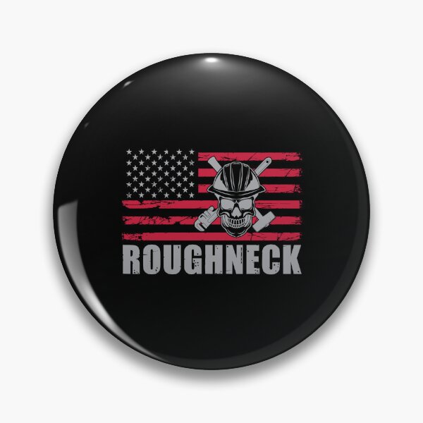 Item preview, Roughneck Skull American Flag Roughneck Oilfield Worker designed and sold by StrongShirts.