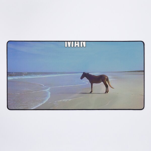 Item preview, Man ♞ HD / Horse on Beach Meme designed and sold by Rzera-.