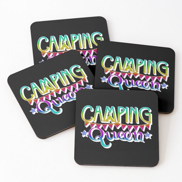 Item preview, Bright Rainbow Camping Queen Fun Camping Design designed and sold by TrulyEpoque.