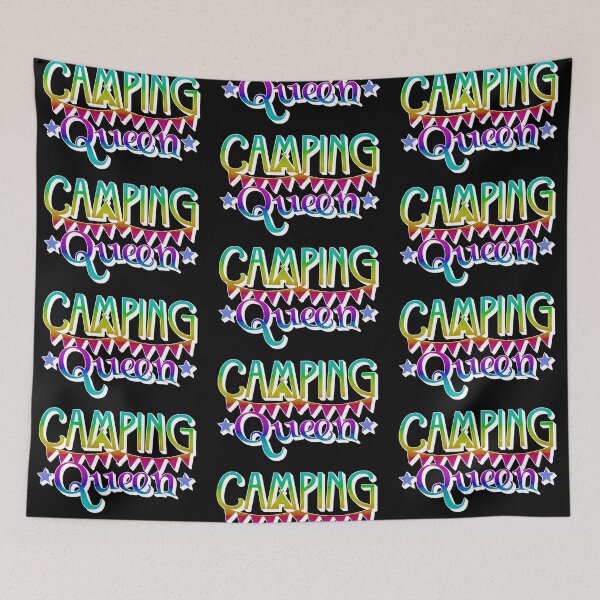 Item preview, Bright Rainbow Camping Queen Fun Camping Design designed and sold by TrulyEpoque.